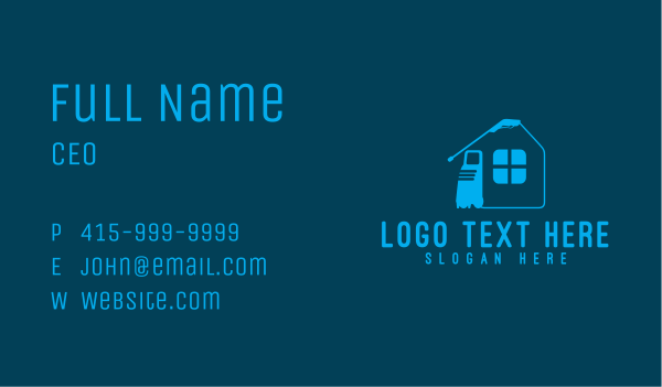 Pressure Washing House Business Card Design Image Preview