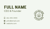 Herbal Cannabis Leaf Business Card Design