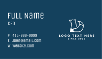 White Minimalist Wolf  Business Card Image Preview