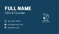 White Minimalist Wolf  Business Card Image Preview