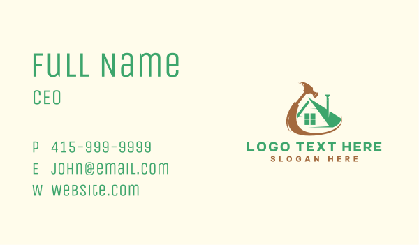Home Builder Hammer Tool Business Card Design Image Preview