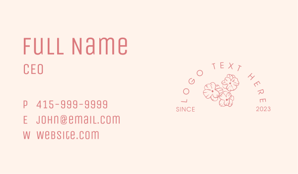 Natural Floral Business Business Card Design Image Preview