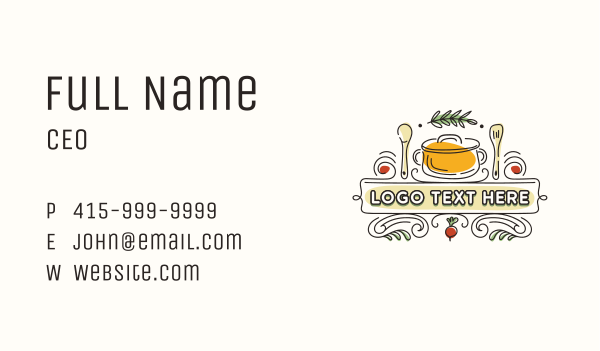 Cafeteria Restaurant Cook Business Card Design Image Preview