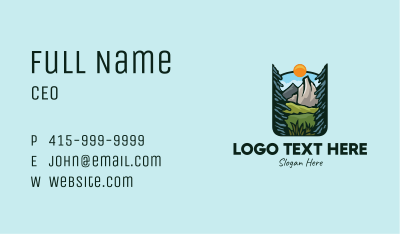 Nature Outdoor Summit Business Card Image Preview