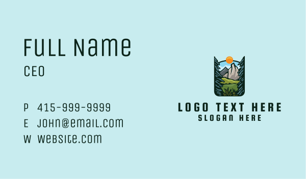 Nature Outdoor Summit Business Card Design Image Preview