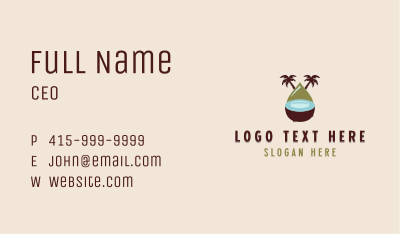 Tropical Organic Coconut  Business Card Image Preview