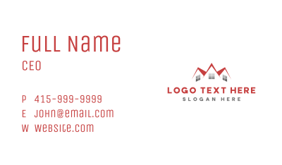 Residential House Roofing Business Card Image Preview