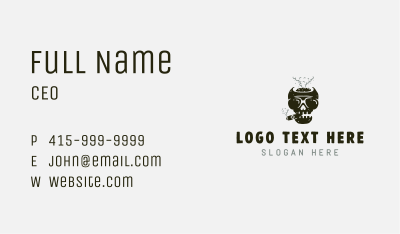 Skull Tobacco Smoking Business Card Image Preview