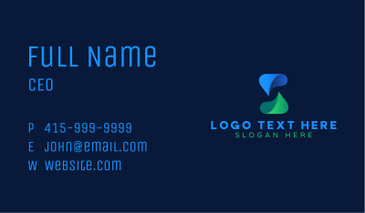 Abstract Gradient Letter S Business Card Image Preview