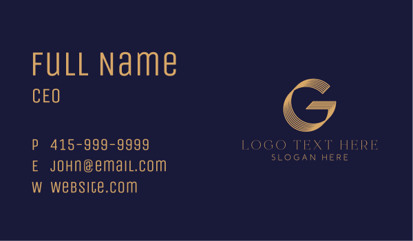 Premium Luxury Letter G Business Card Design Image Preview