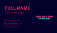 Neon Light Wordmark Business Card Image Preview