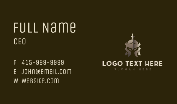 Armor Game Warrior Business Card Design Image Preview
