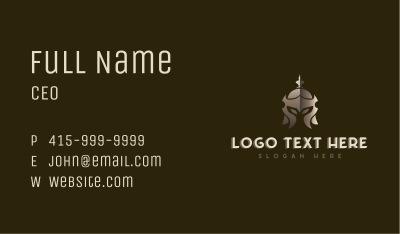 Armor Game Warrior Business Card Image Preview