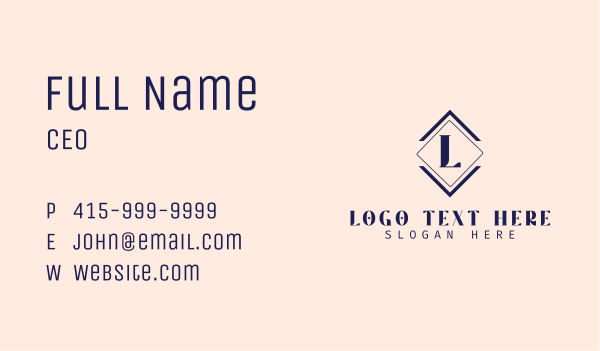 Elegant Company Letter Business Card Design Image Preview