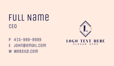 Elegant Company Letter Business Card Image Preview