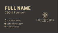Legal Column Shield Business Card Image Preview