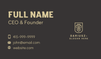 Legal Column Shield Business Card Image Preview