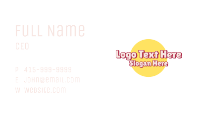 Toy Store Wordmark  Business Card Image Preview