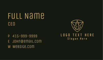 Military Star Eagle Insignia Business Card Image Preview