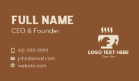 Brown Hot Coffee Drink Business Card Preview