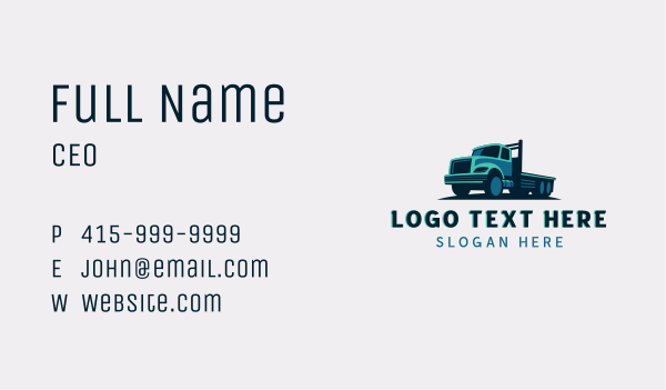 Flatbed Truck Delivery Cargo Business Card Design Image Preview