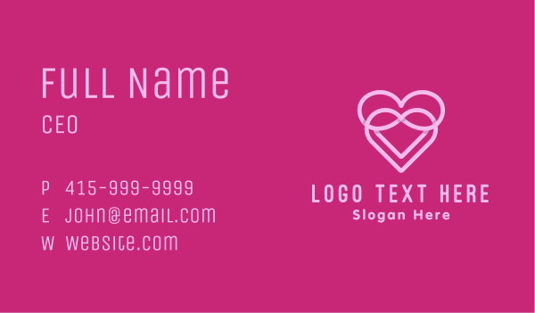 Valentine Heart Business Card Design Image Preview