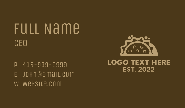 Mexican Taco Food Stall  Business Card Design Image Preview