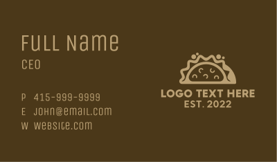 Mexican Taco Food Stall  Business Card