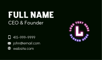 Cyber Neon Lettermark Business Card Image Preview
