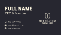 White Letter U Shield Business Card Image Preview