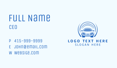 Blue Automotive Car Business Card Image Preview
