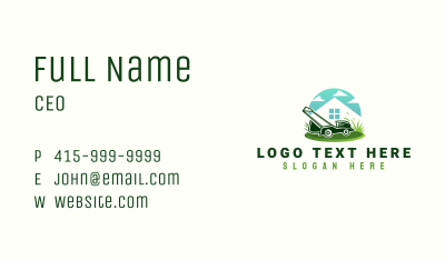 Landscaping Lawn Mower Business Card Image Preview