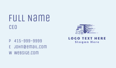 Fast Truck Company Business Card Image Preview