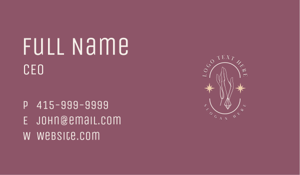 Hand Necklace Boutique Business Card Design Image Preview