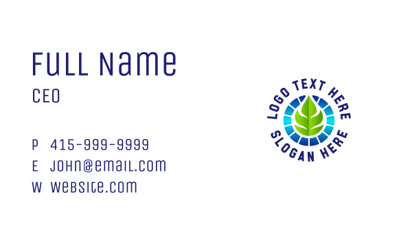 Natural Energy Panel Business Card Design Image Preview