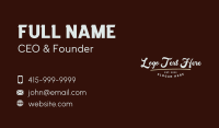 Funky Brand Wordmark  Business Card Image Preview