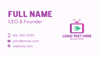 Media Television Screen Business Card Image Preview