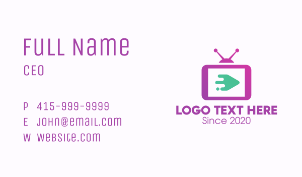 Media Television Screen Business Card Design Image Preview