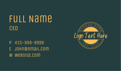 Circle Handwritten Company Business Card Image Preview