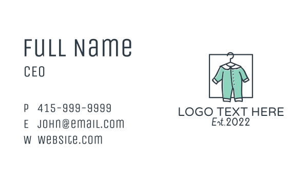 Baby Onesie Clothing  Business Card Design Image Preview