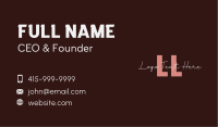 Feminine Business Lettermark Business Card Design