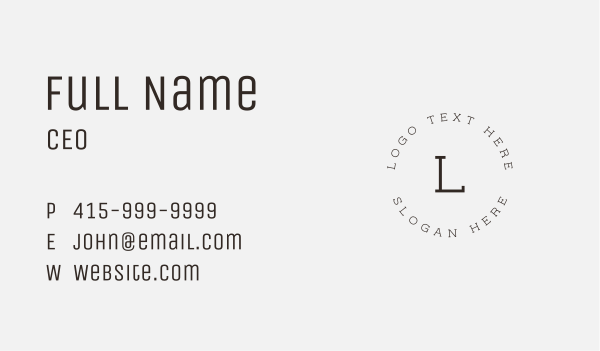 Generic Corporate Letter Business Card Design Image Preview