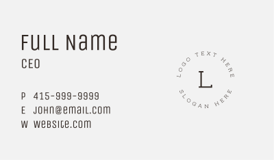 Generic Corporate Letter Business Card Image Preview