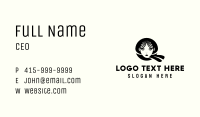 Asian Woman Letter Q Business Card Image Preview