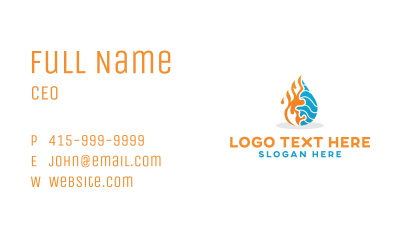 Fire Water Thermal Business Card Image Preview