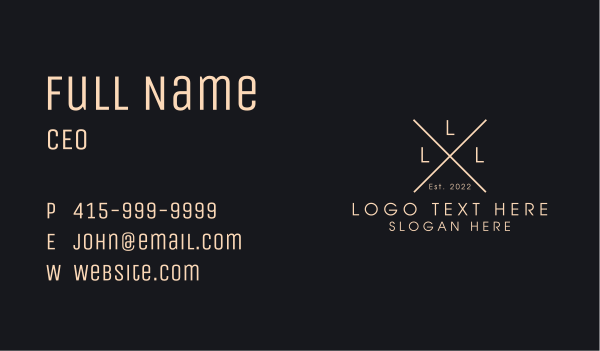 Classic Hipster Emblem Business Card Design Image Preview