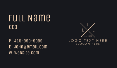 Classic Hipster Emblem Business Card Image Preview