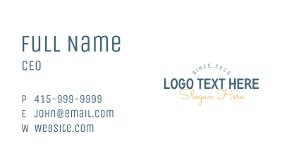  Generic Vintage Rustic Business Card Image Preview