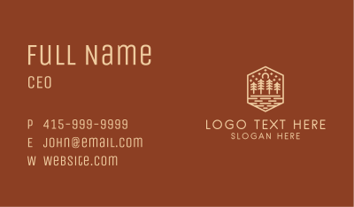 Rustic Forest Outline Business Card Image Preview