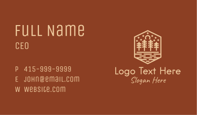Rustic Forest Outline Business Card